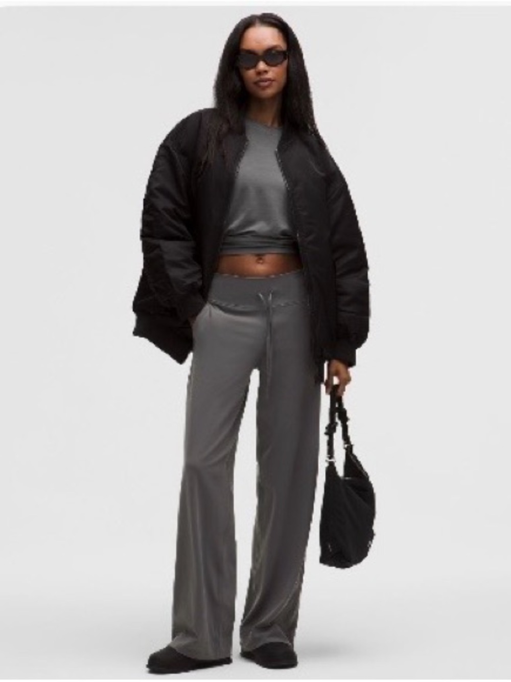 lululemon Groove Wide-Leg High-Rise
Pant *Regular Onyx Grey Size 6 NWT